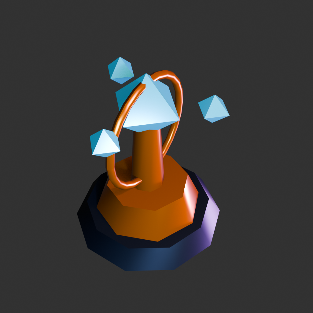 Crystal Beacon Lite low-poly work sample